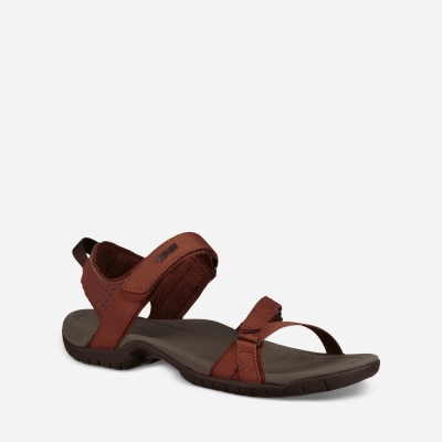 Teva Verra - Women's Teva Hiking Sandals - Grey / Maroon | India (AQIJ17536)